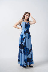 floral halter neck dress