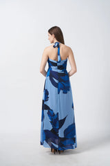blue floral summer dress