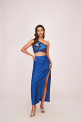 One shoulder top and skirt