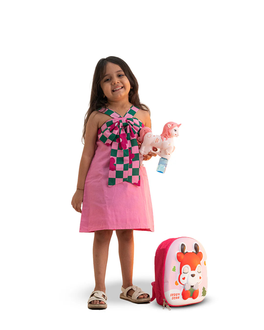 Blush Pink Bow-Accent Dress