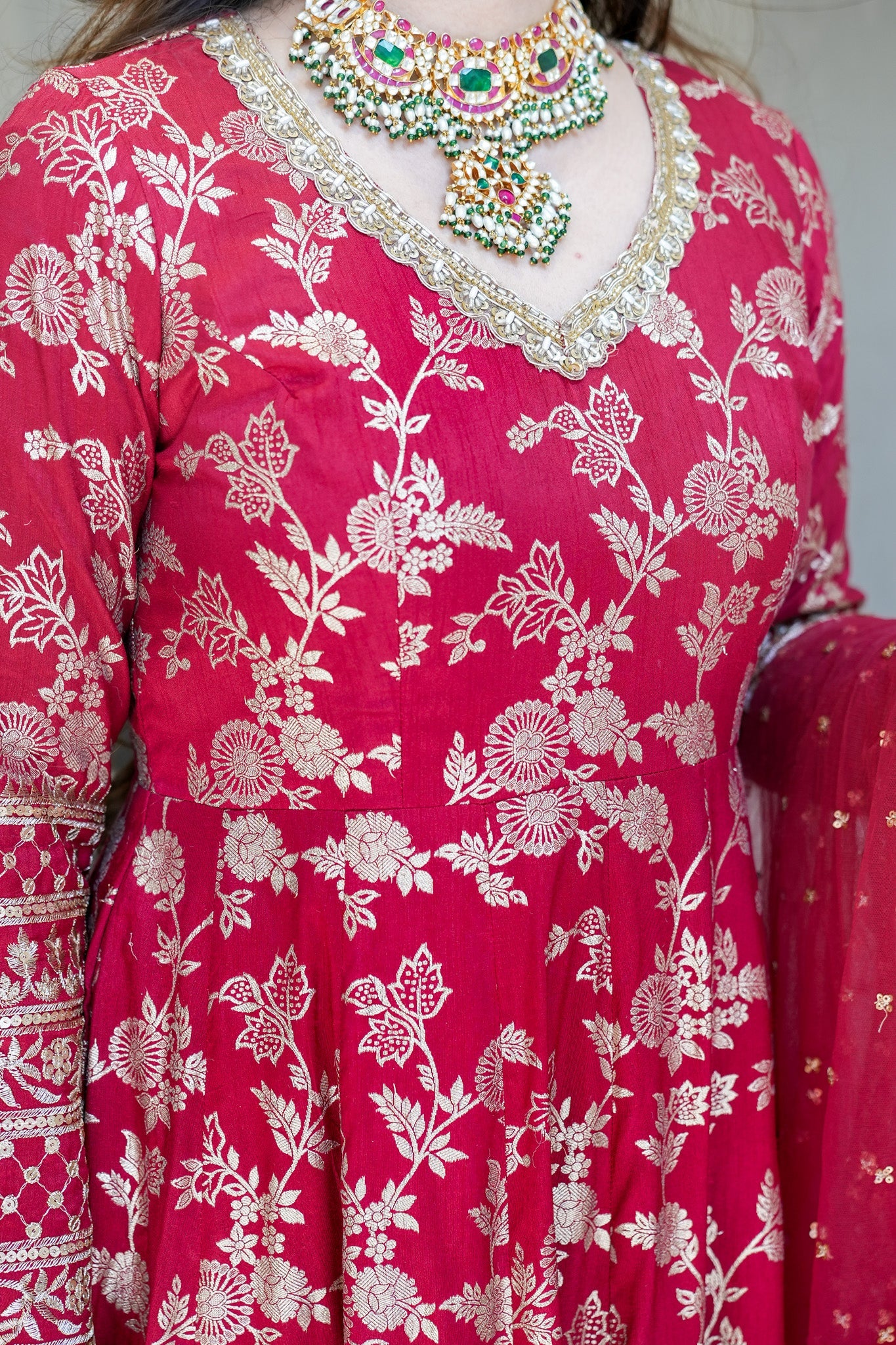 Brocade Meira Embroidered Anarkali Suit