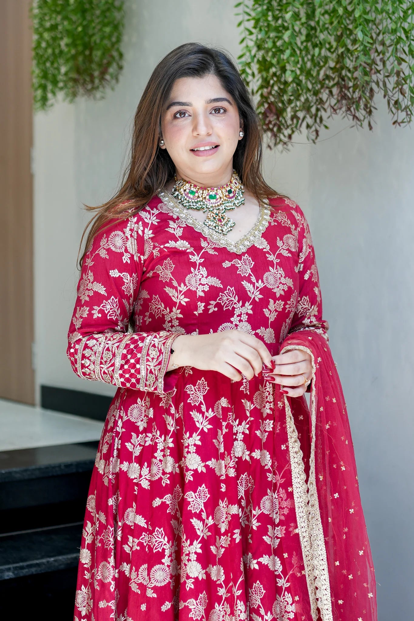 Brocade Meira Embroidered Anarkali Suit