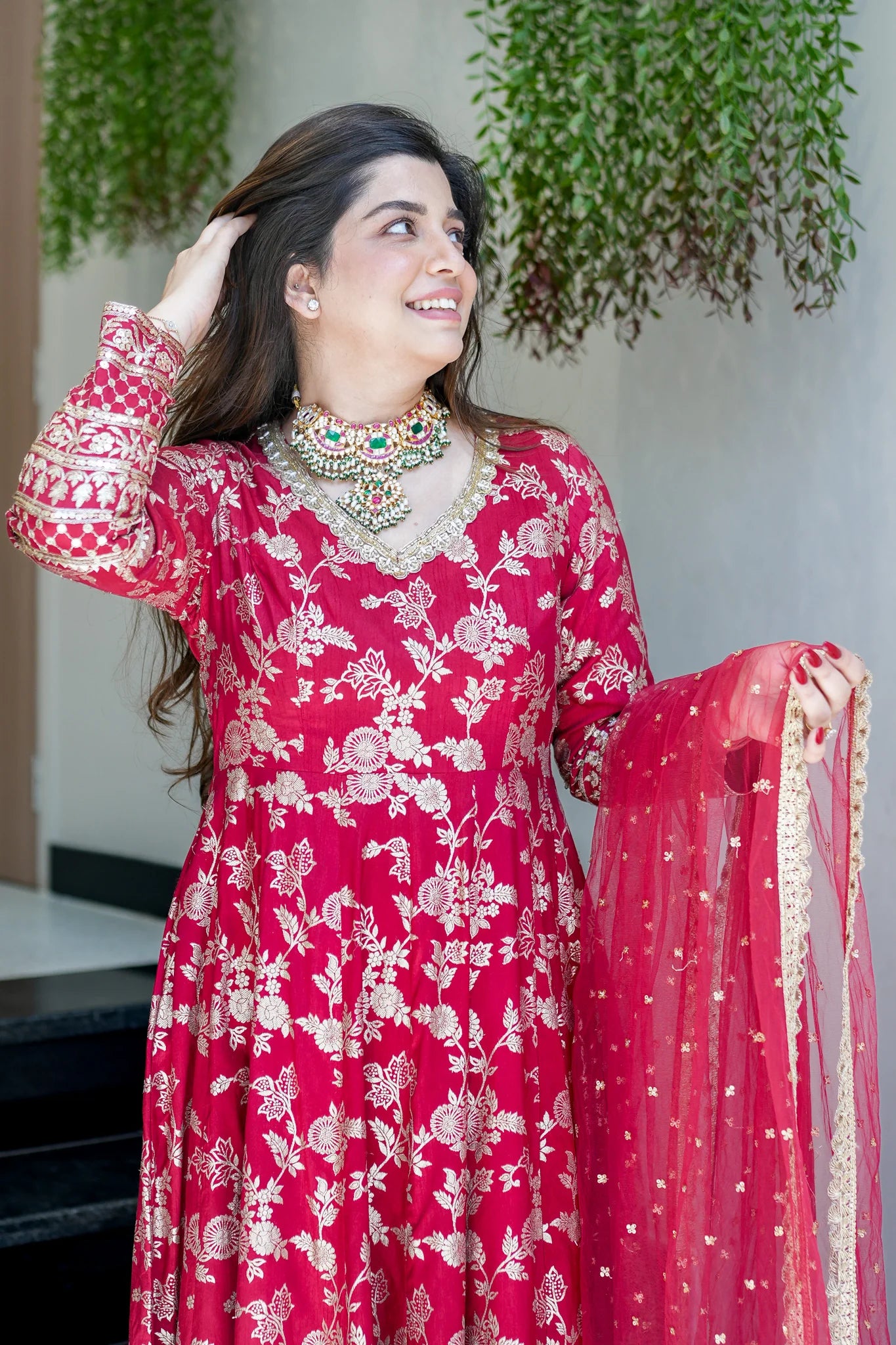 Brocade Meira Embroidered Anarkali Suit