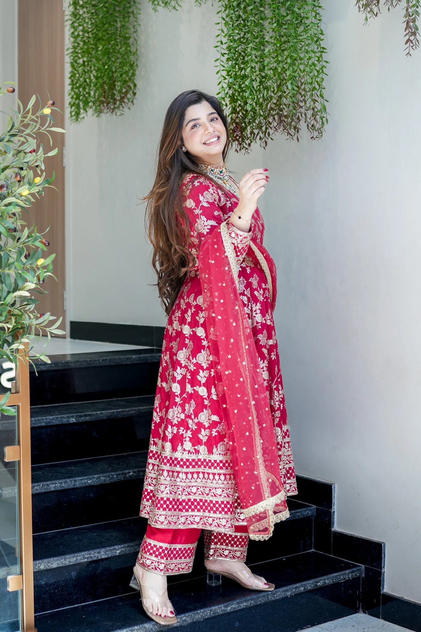 Brocade Meira Embroidered Anarkali Suit