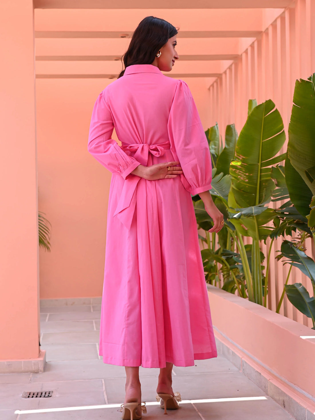 Cotton shirt dress