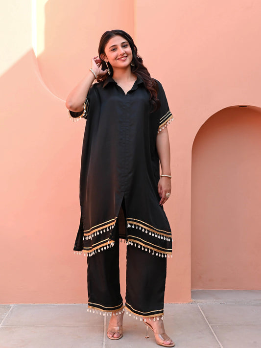 Chinon silk kurta
