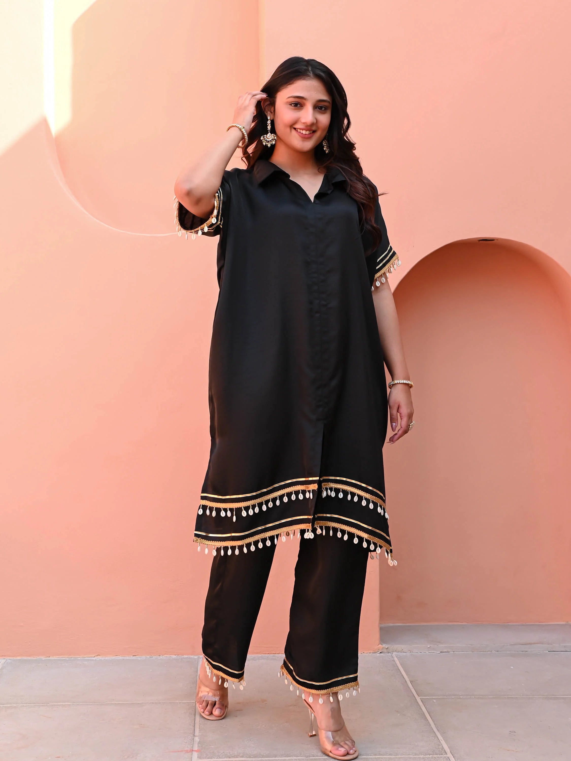 Cotton silk boho outfit