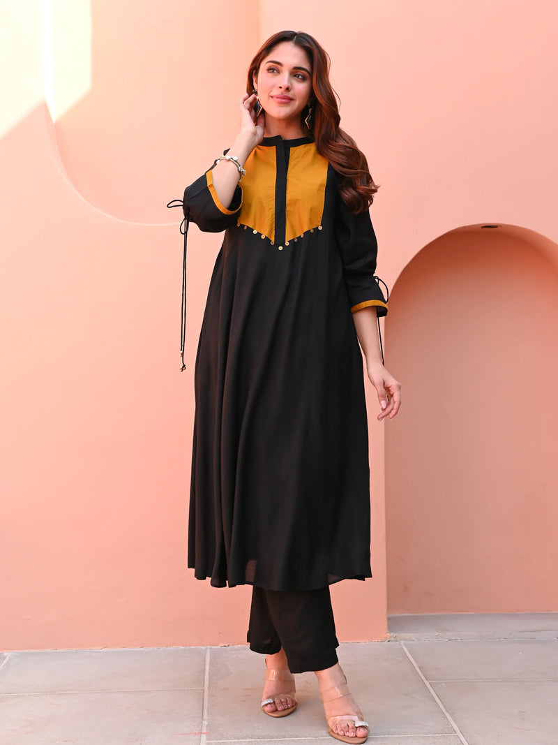 Stylish Black Kurta