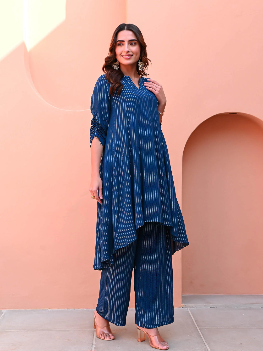 Blue kurta set with pants