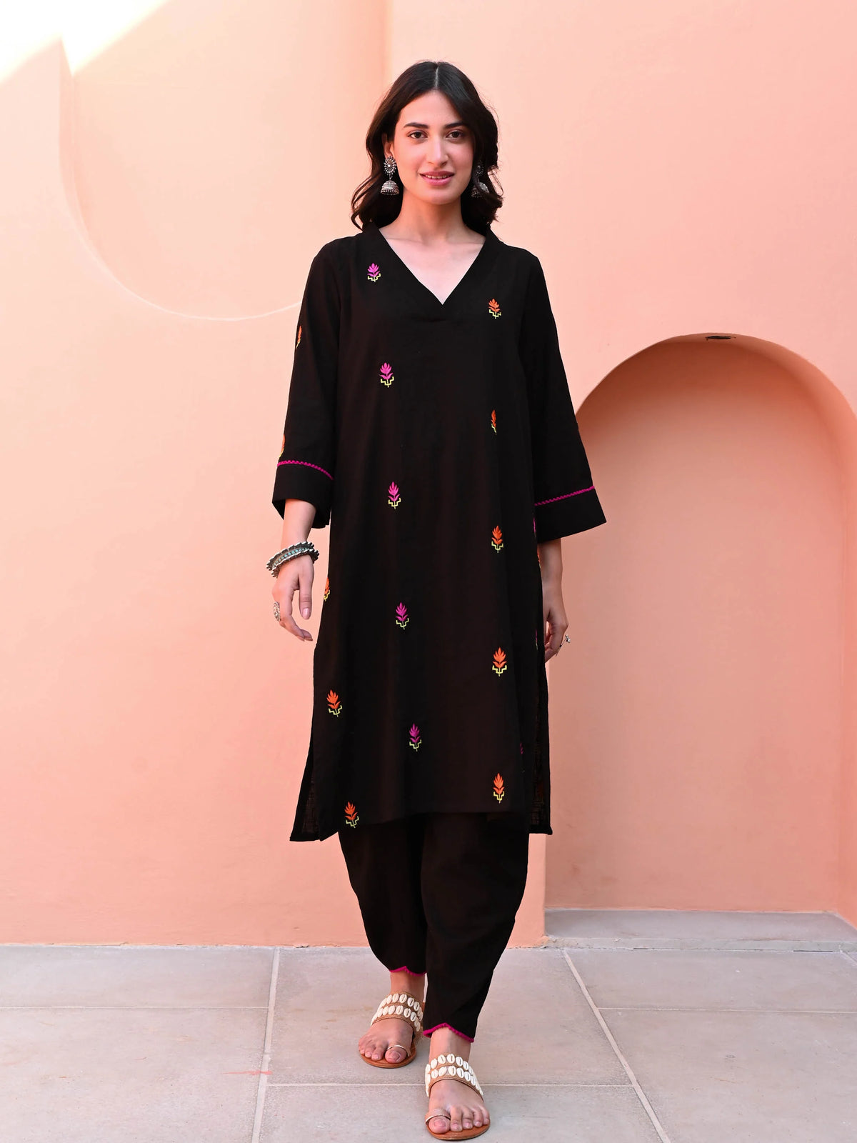 Black Cotton Set