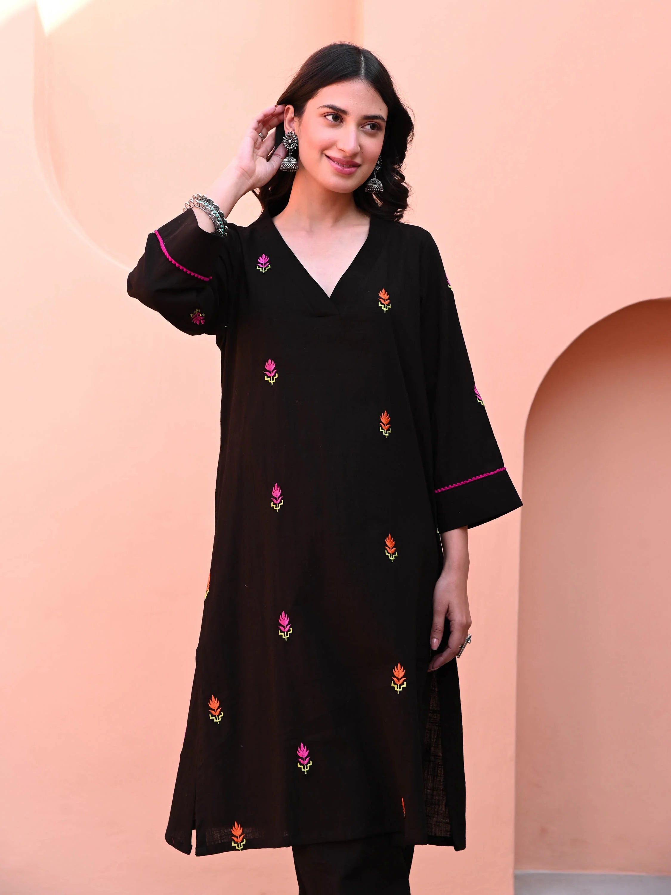 Floral Embroidered Set