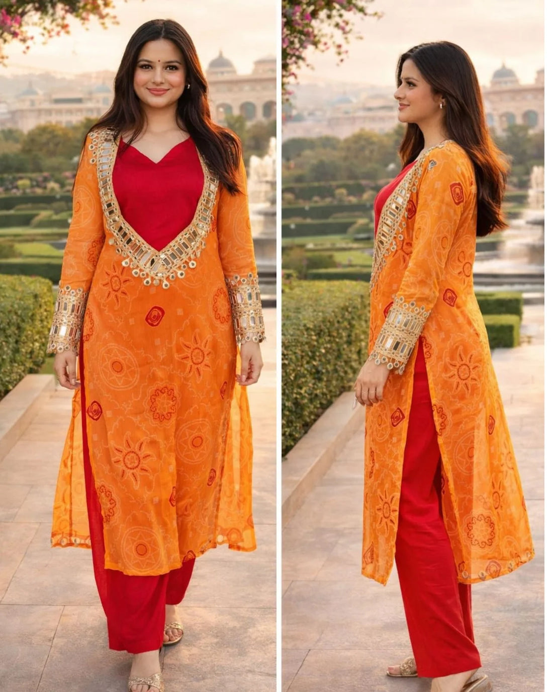 Meher Amethyst Festive Chiffon Set