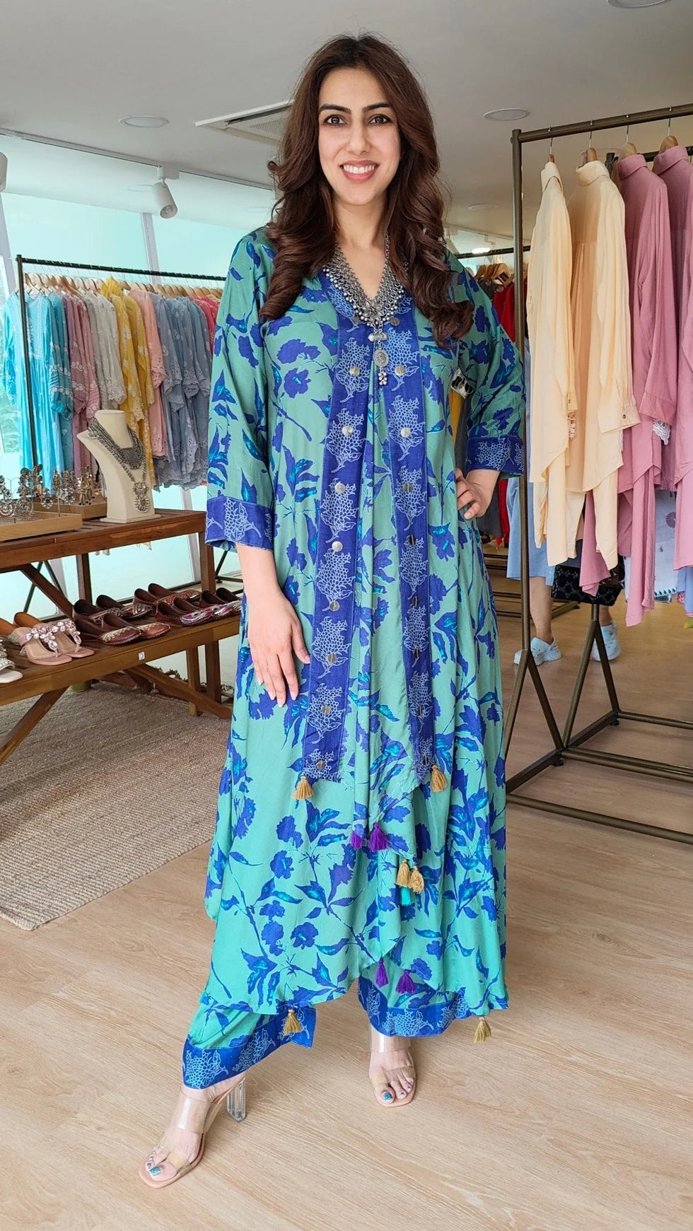 Floral Muslin Two-Piece Coord Set