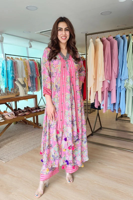 Floral Muslin Two-Piece Coord Set