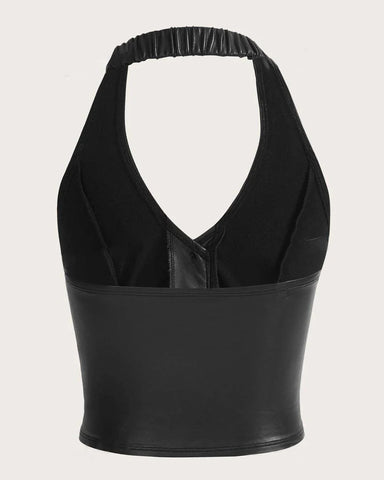 Backless crop top