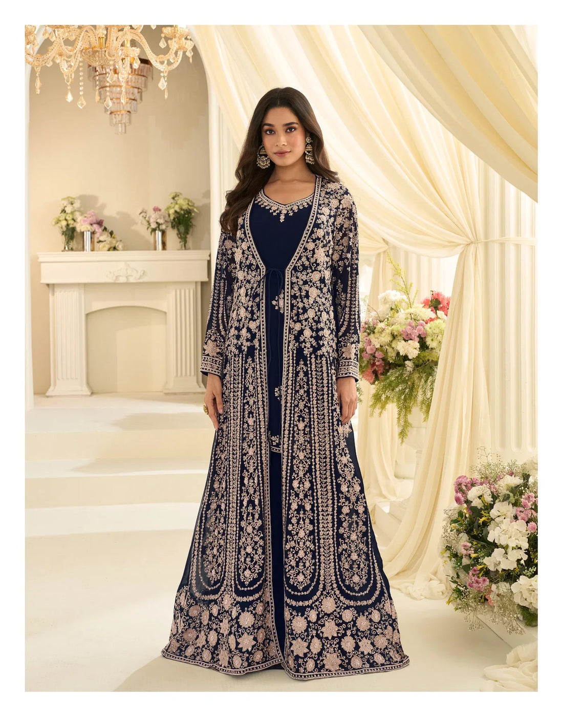 Heavy Simar Silk Embroidered Sharara set
