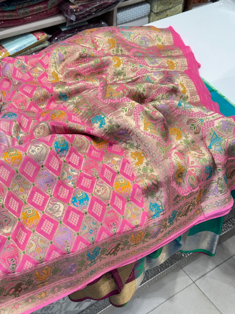 Handwoven Bandhej saree