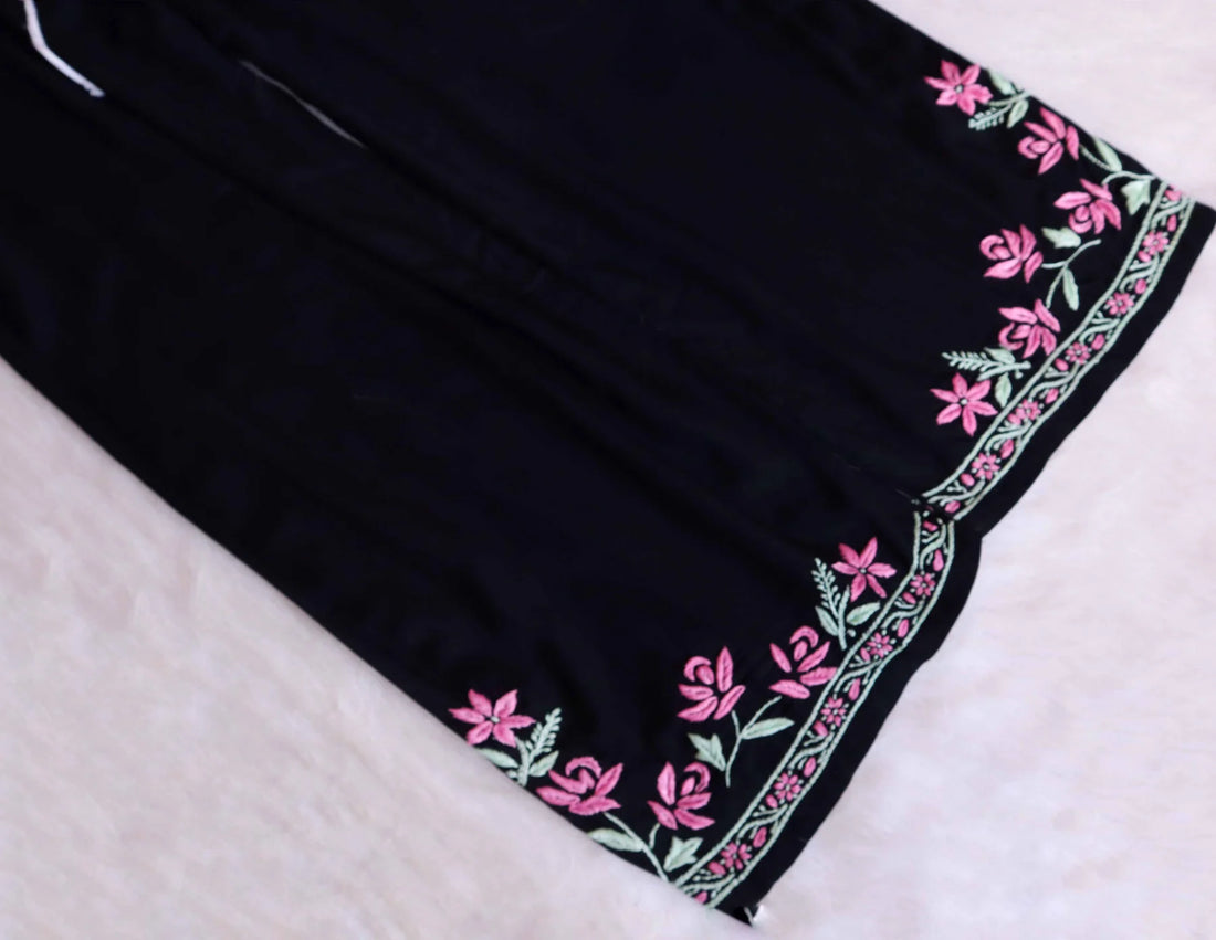 Black and Baby Pink Modal Kurta Set