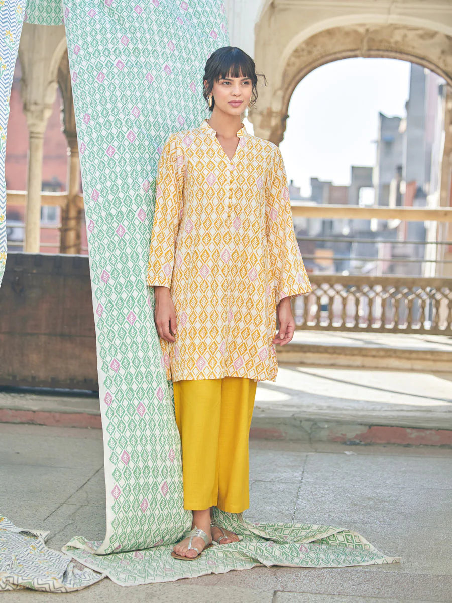 Yellow Cotton Co-ord Set