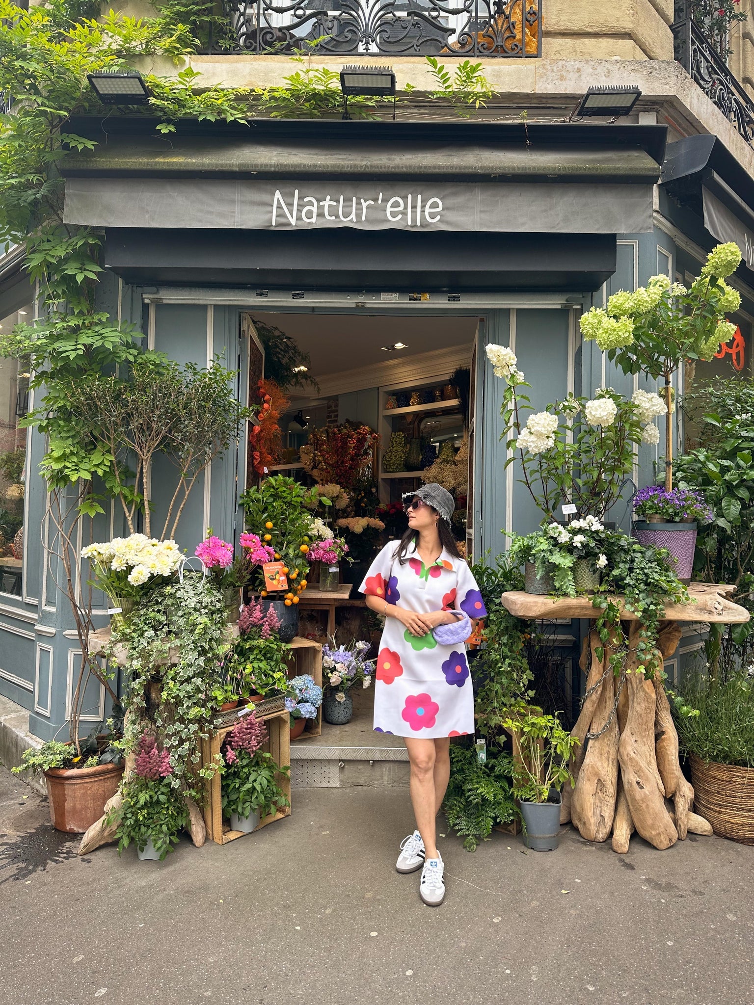 Floral print vacation dress