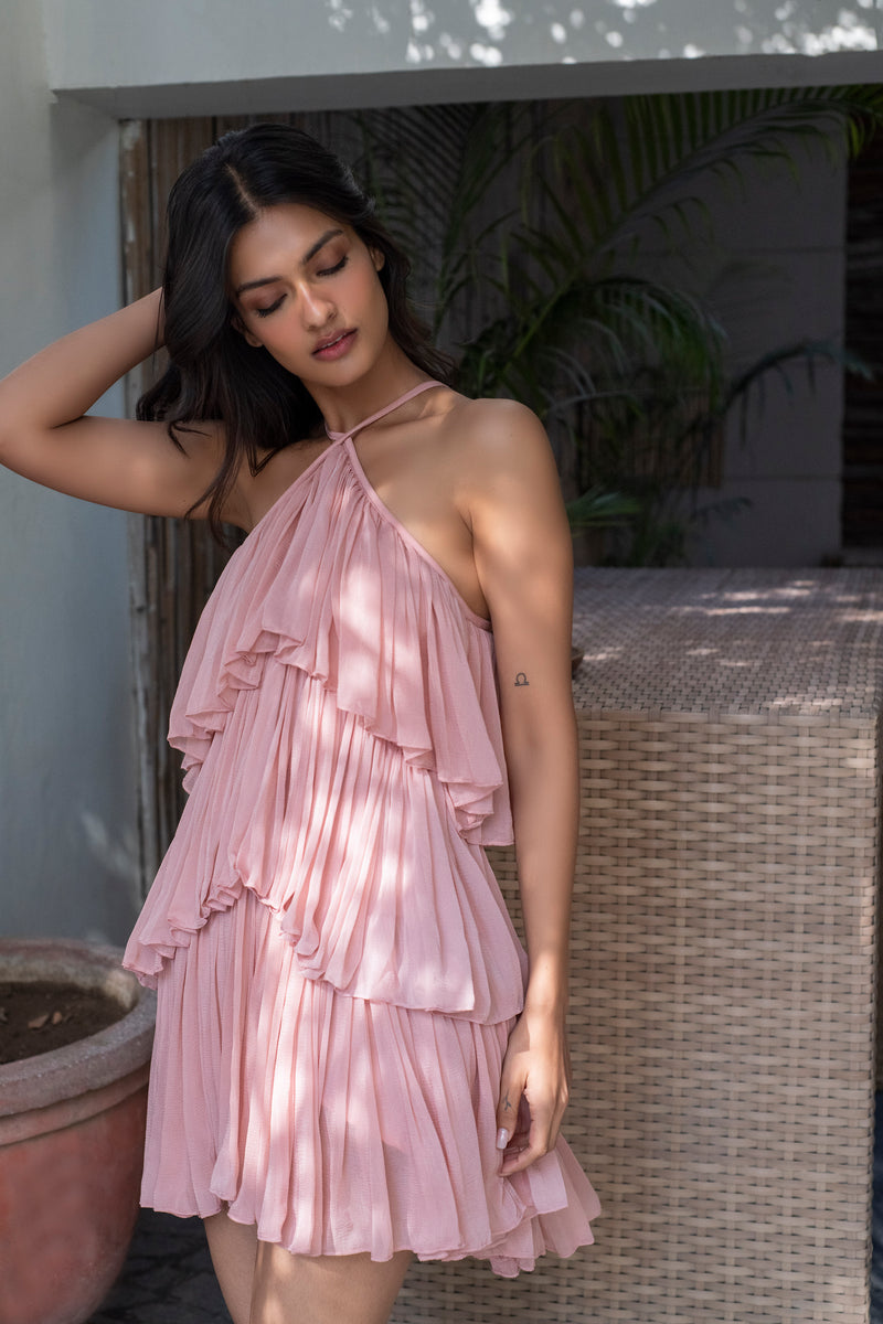 breezy halter neck dress for warm weather