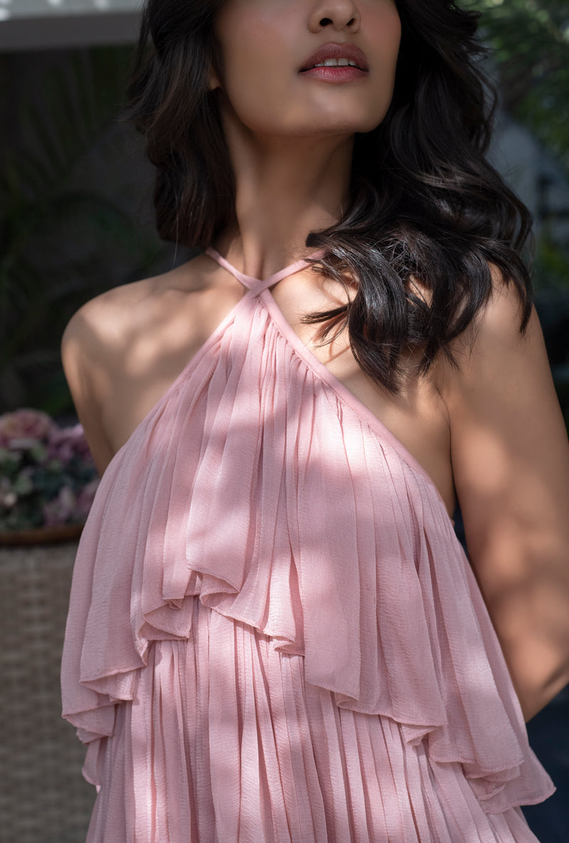 comfortable high low tiered dress