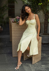 breathable slit cut summer dress for women