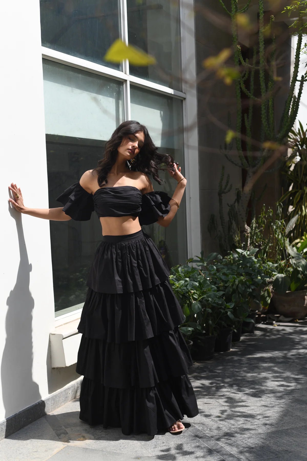 Poplin Black Beachwear