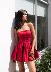 strapless mini dress