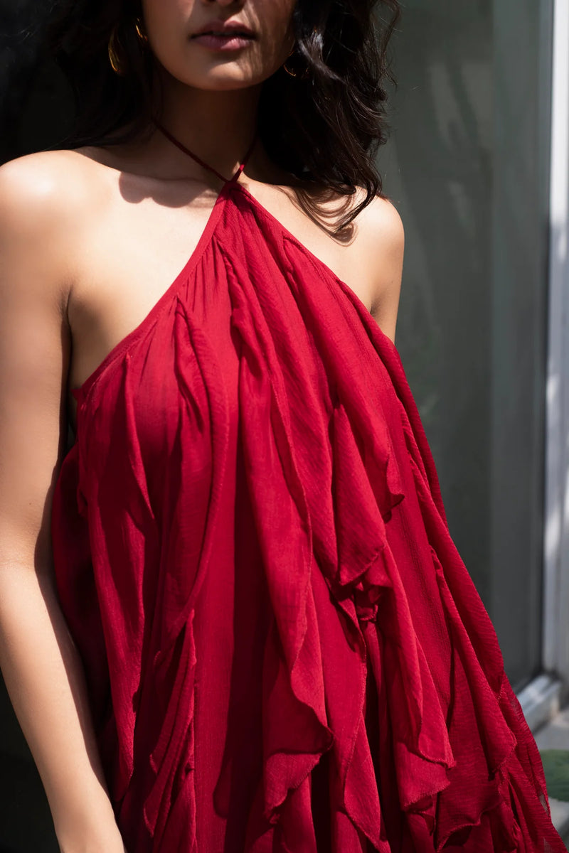 breathable chiffon dress