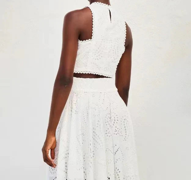 Eyelet fabric fashion