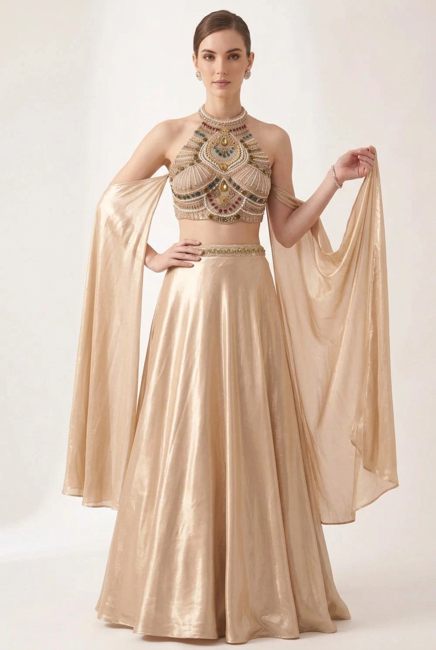 Sunehri Maharani Jewel Lehenga Set
