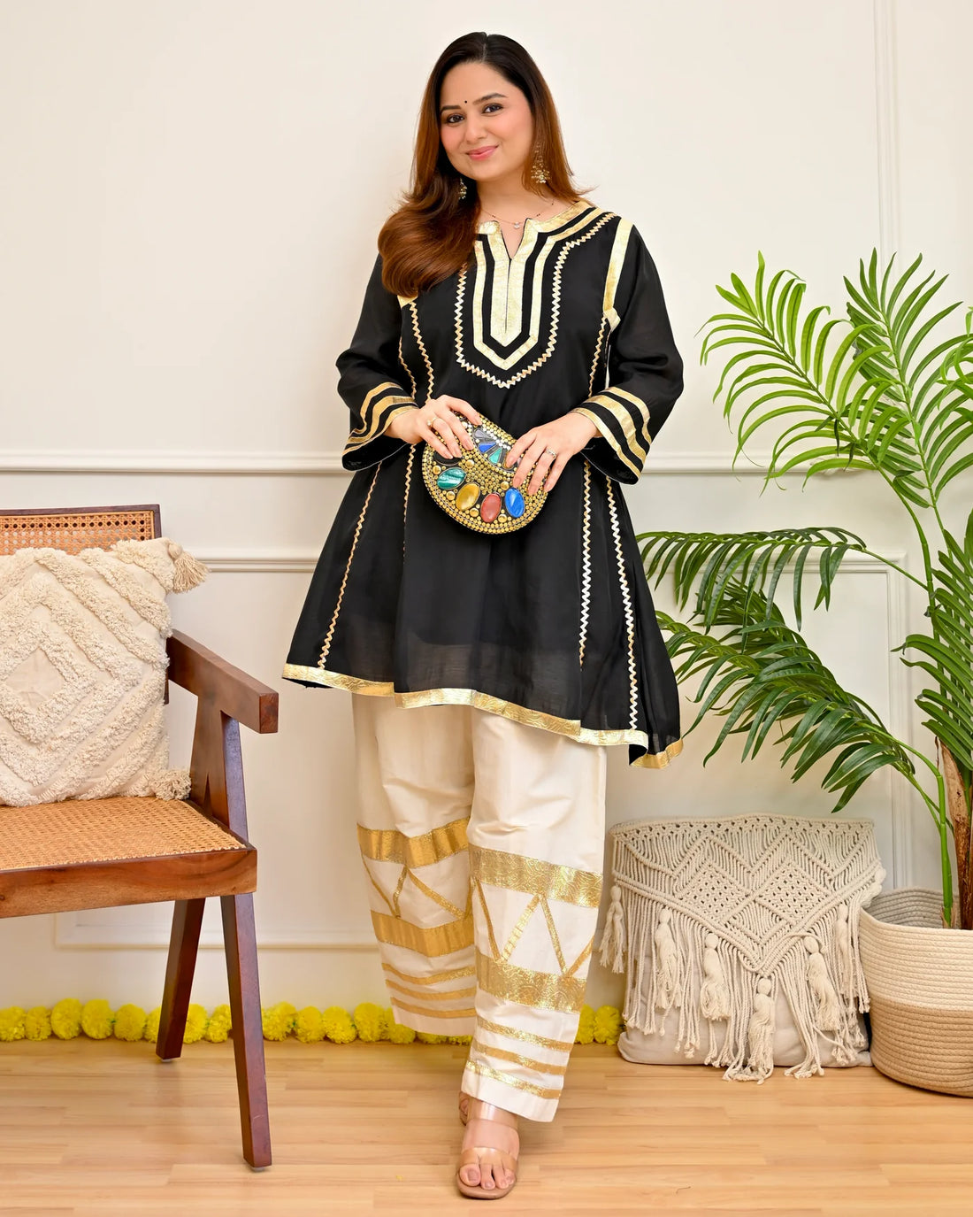 Zariya Aqua Festive A-Line Kurta Set