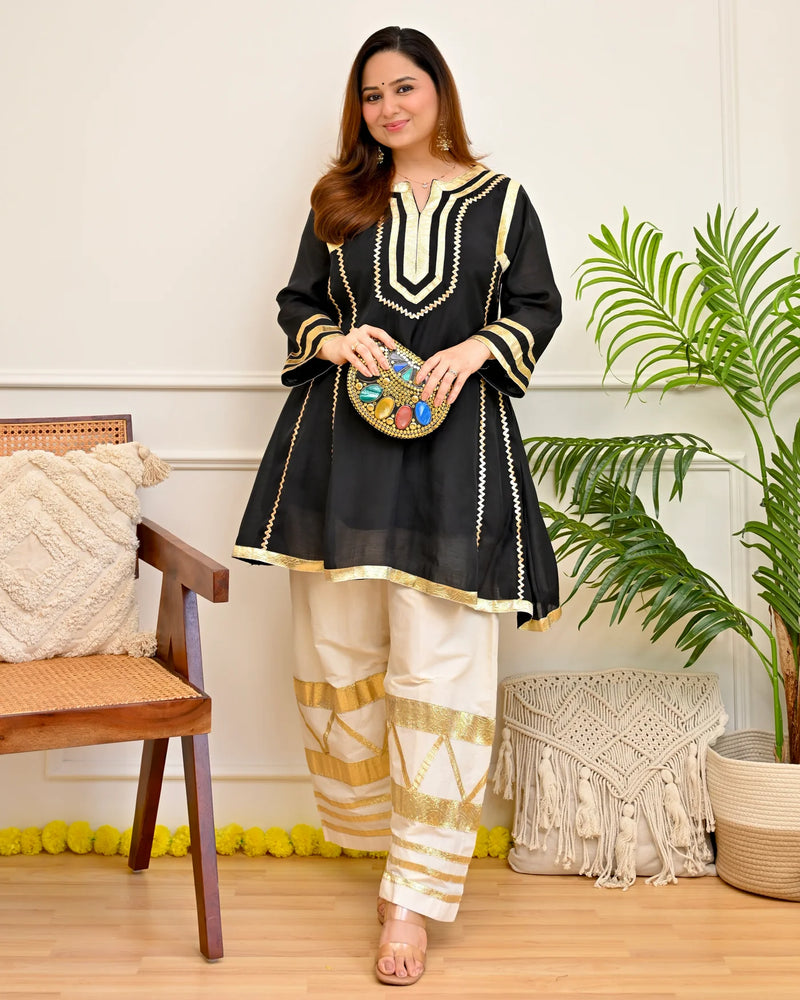 Zariya Aqua Festive A-Line Kurta Set