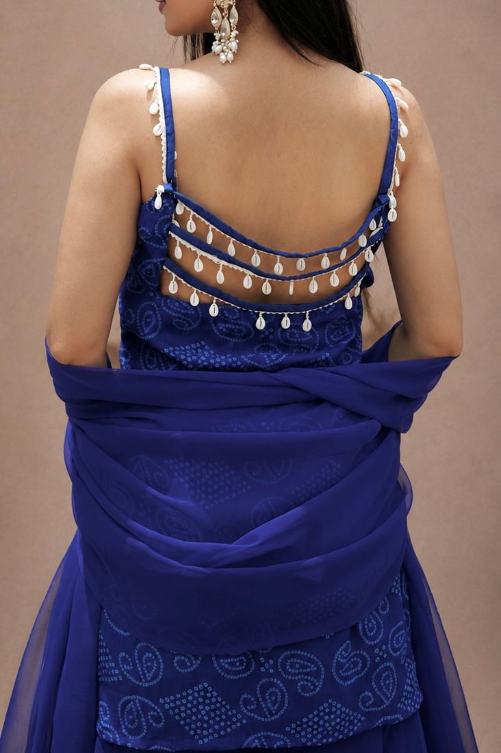 Neel Tara Bandhani Sharara Set