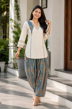 Ivory Ikat Harmony Co-Ord Set