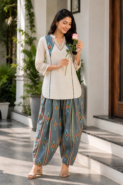 Ivory Ikat Harmony Co-Ord Set