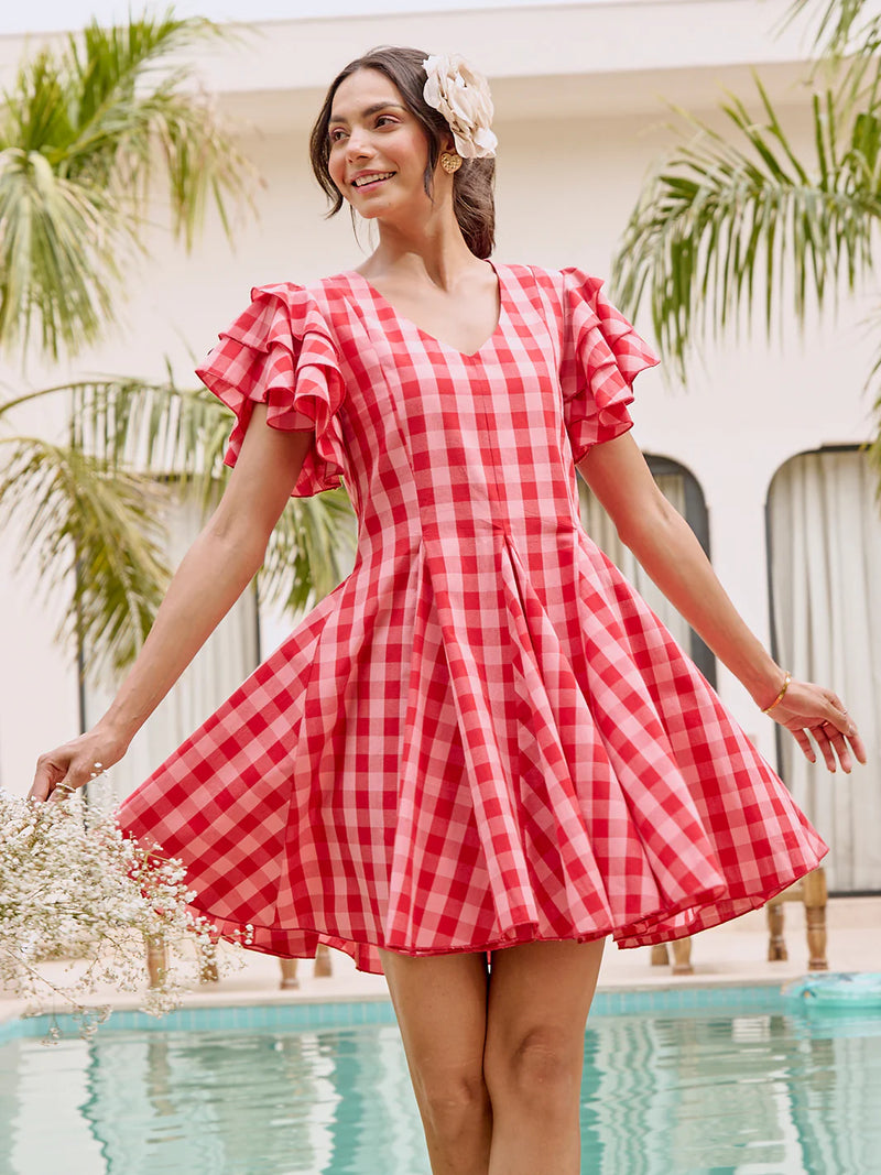 Cherry Pie Pink Mini Dress