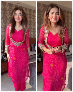 Meher Amethyst Festive Chiffon Set