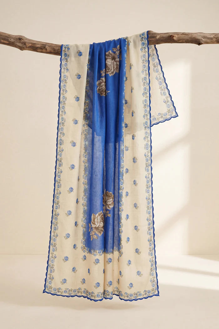 Ikat Printed Lawn Cotton Co-ord Set with Farsi Pants