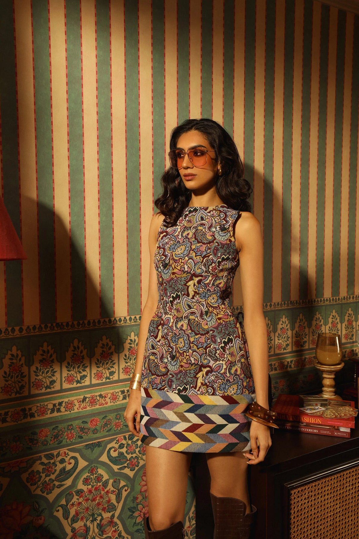 Psychedelic Print Boho Slip Dress