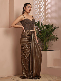 Indo-Western Looks Saree, Lehenga Only Corset Blouse