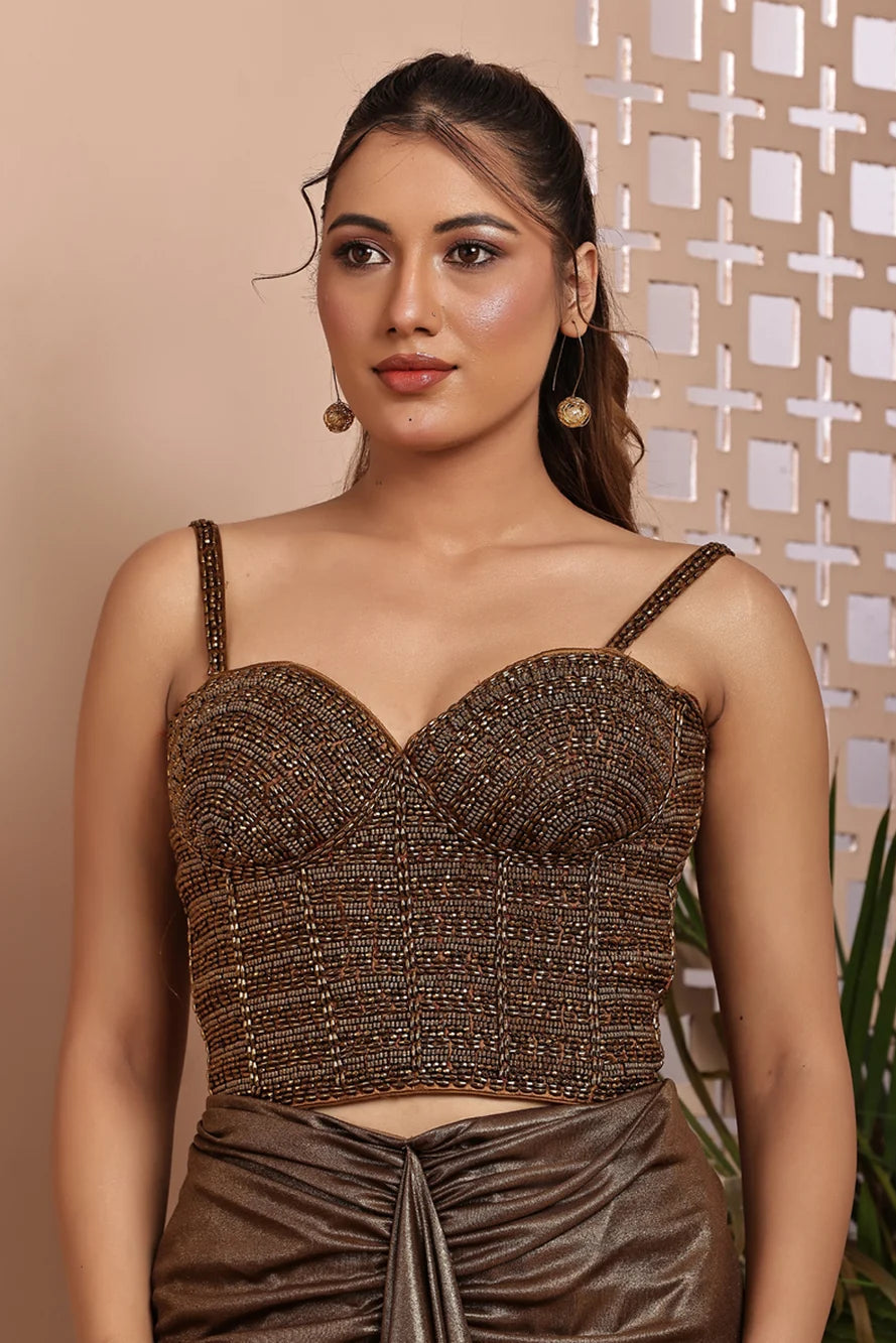 Indo-Western Looks Saree, Lehenga Only Corset Blouse