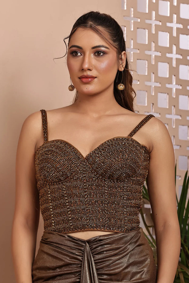 Indo-Western Looks Saree, Lehenga Only Corset Blouse