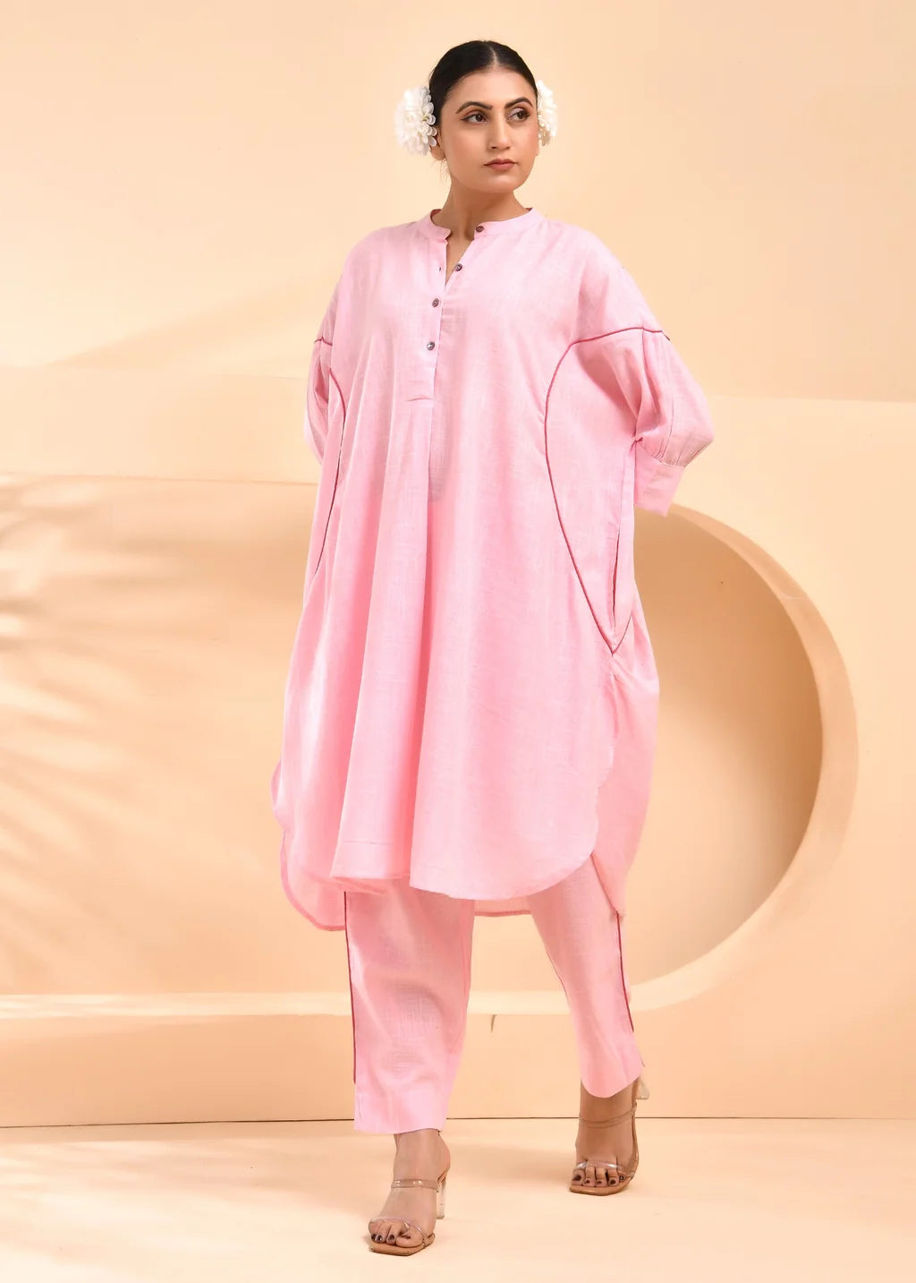 Noor Neeli Mocha Cotton Co-Ord Set