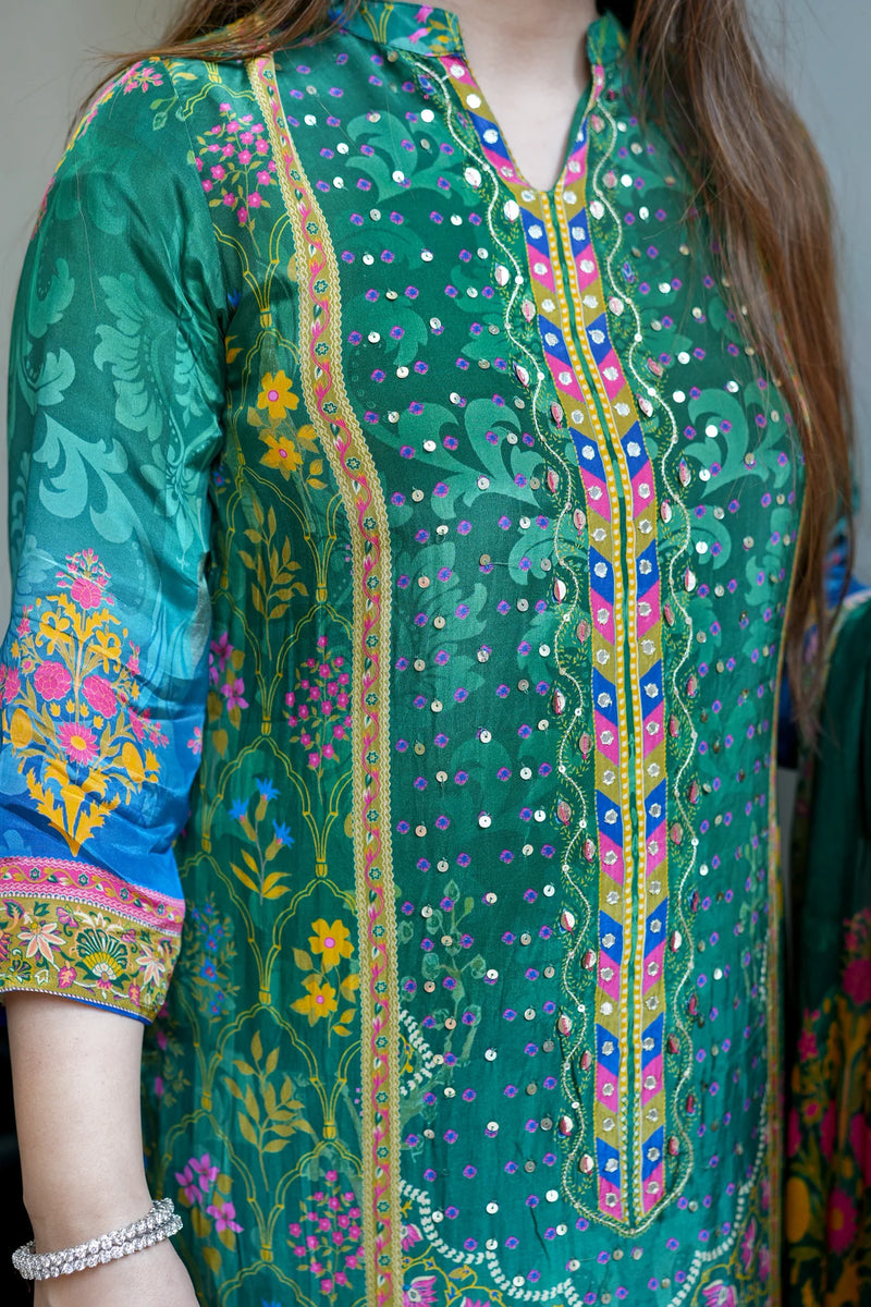 Crepe Digital Print Stylish Suit Set