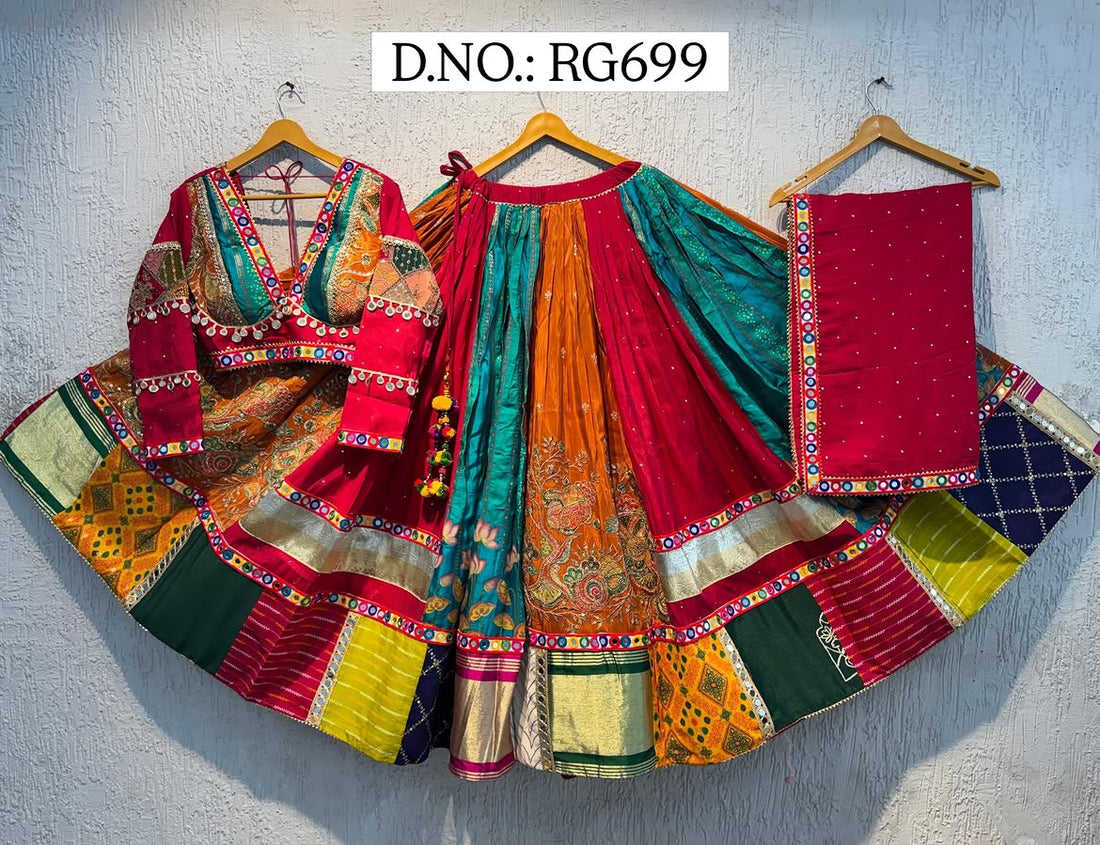 Rangrez Patchwork Navratri Lehenga