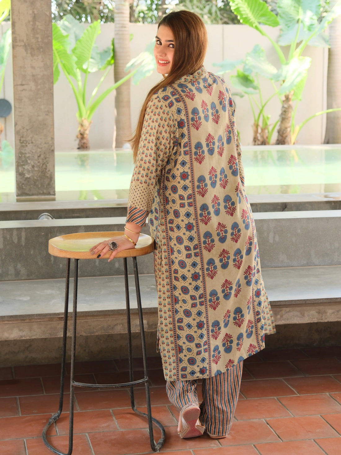 Ash Pure Cotton Dabru Co-Ord Set