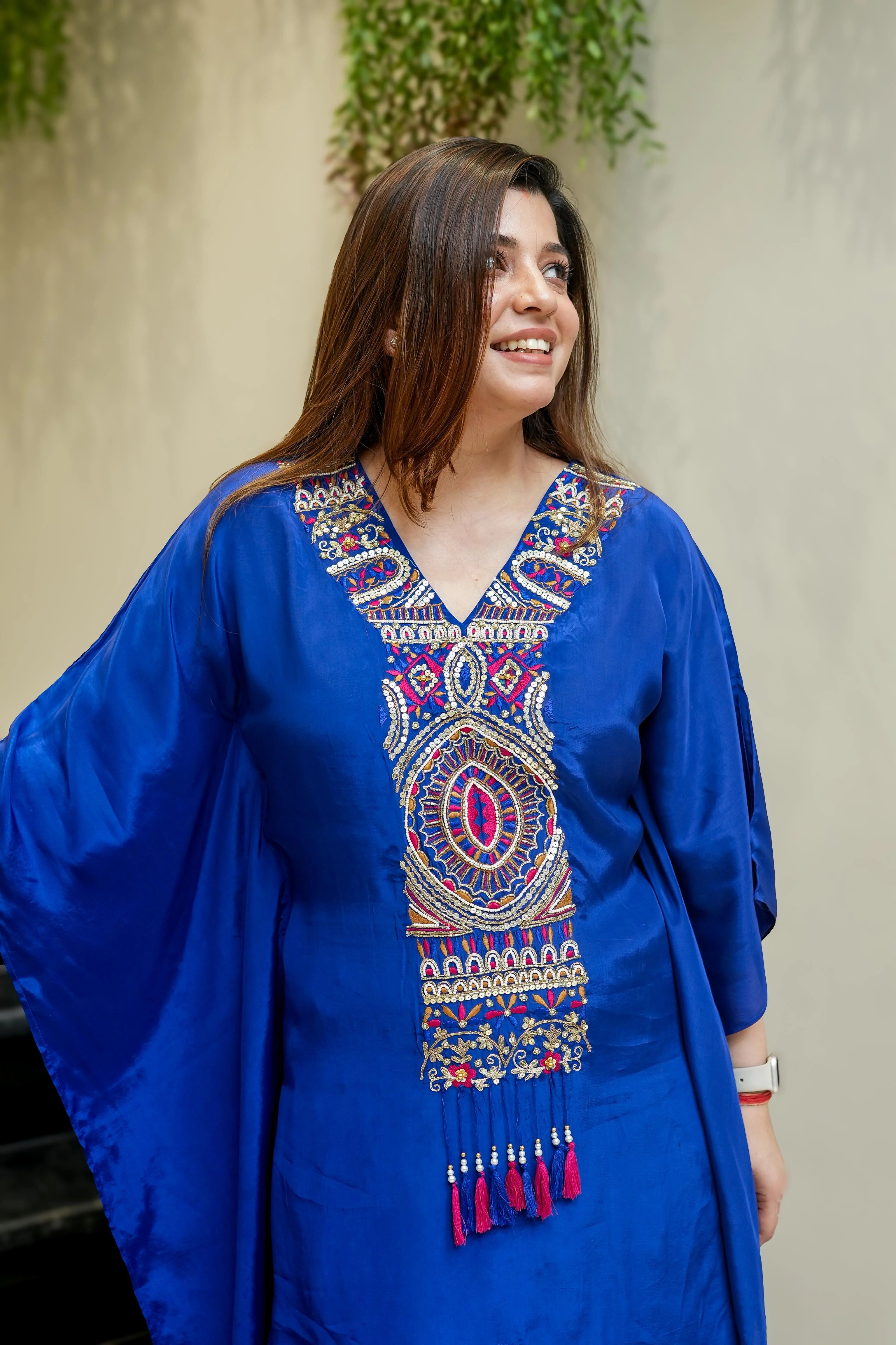 Behma Blue Kaftan Set