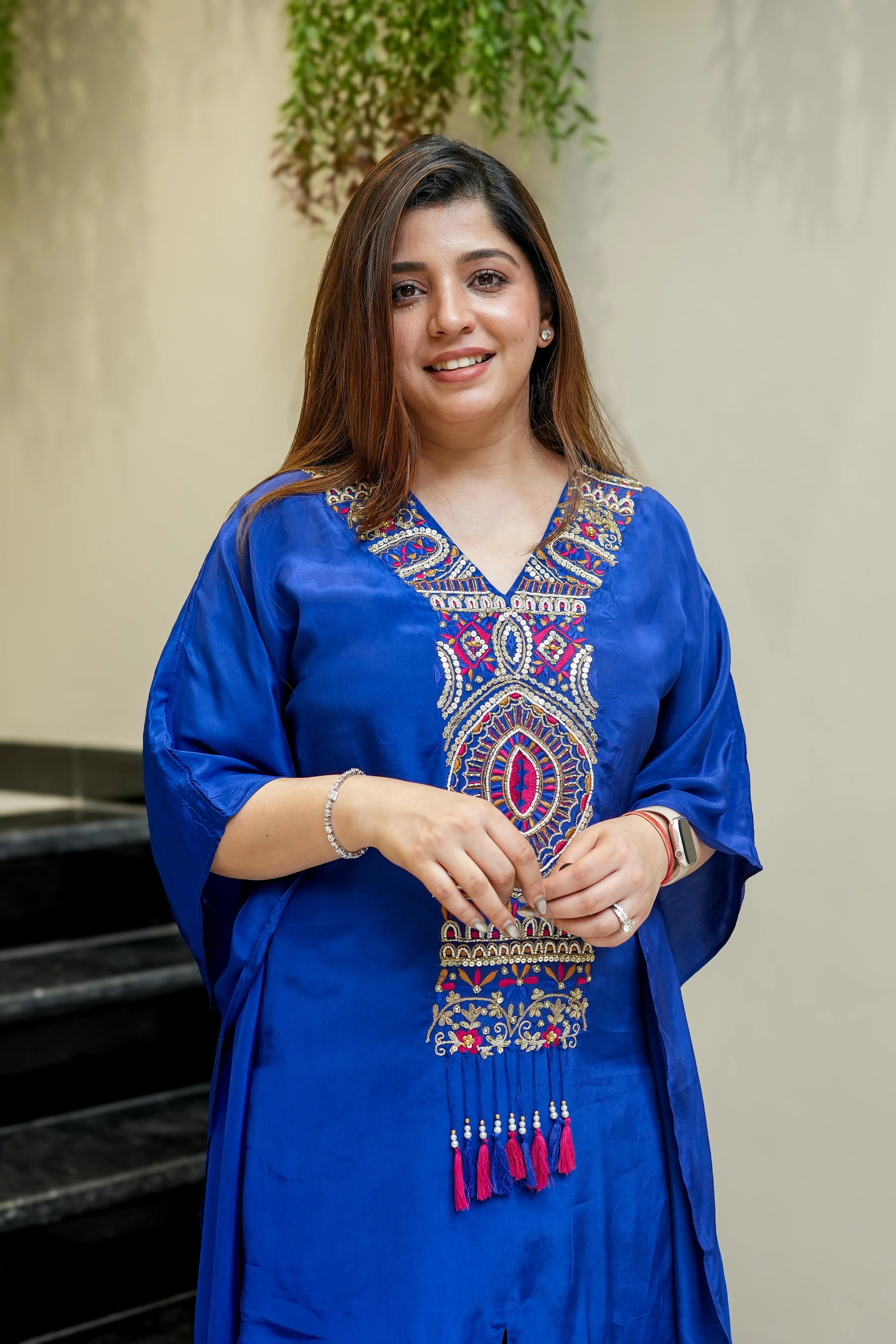 Behma Blue Kaftan Set